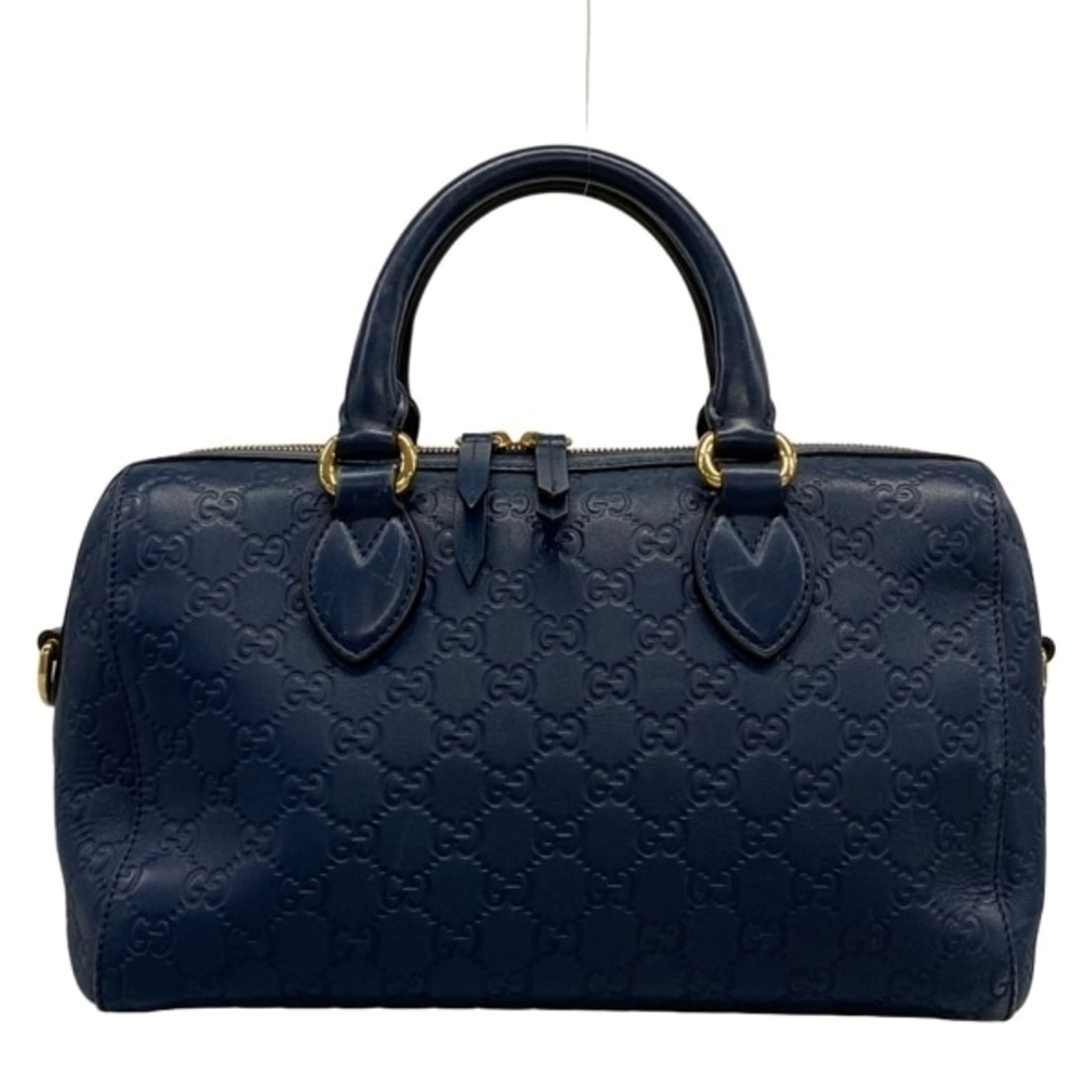 Gucci handbag Shima leather Navy Blue bag